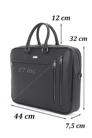 Case Club 17.3 İnç Omuz Askılı Unisex Laptop Evrak Çantası Taba