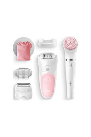Braun Silk-épil Güzellik Seti 5 Başlangıç Islak Ve Kuru 5-885 Kadın Epilatörü 4'ü 1 Arada Kablosuz
