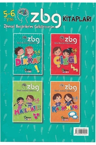Limon Kids ZBG - Zihinsel Becerilerimi Geliştiriyorum Seti 5 - 6 Yaş - 4 Kitap Takım - Soner Öztürk - Coral Dağıtım