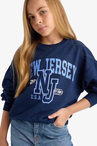 Defacto Kız Çocuk Relax Fit Bisiklet Yaka Baskılı Sweatshirt E8894a825aunv241 Lacivert