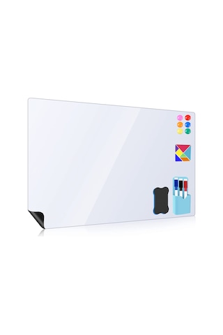 Monyee Yapışkanlı Manyetik Yazı Tahtası - Ofis, Ev, Okul İçin Kesilebilir Beyaz Tahta Kalem Ve Silgi Dahil Beyaz