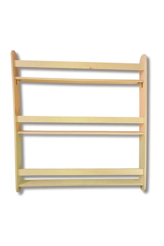 Montessori Ahşap Çocuk Kitaplığı 3 Raflı Kontrplak Tasarım Kitaplara Kolay Erişim Ahşap 74 x 80 CM
