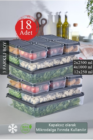 Krm Home 18'li Set Buzdolabı Ve Mikrodalga Saklama Kabı