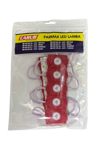 Parmak Lamba Tek Lens 12v Kırmızı 10'lu Br 040 99 47