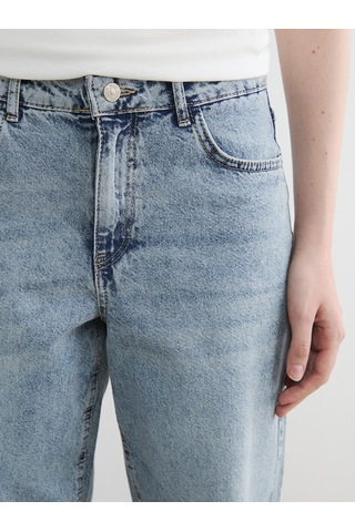 Lcw Jeans İndigo Boyfriend Fit Kadın Yırtık Jean Pantolon