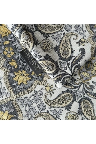 2'li Fermuarlı Dekoratif Kırlent Kılıfı - 40x40 Cm Sarı - Gri