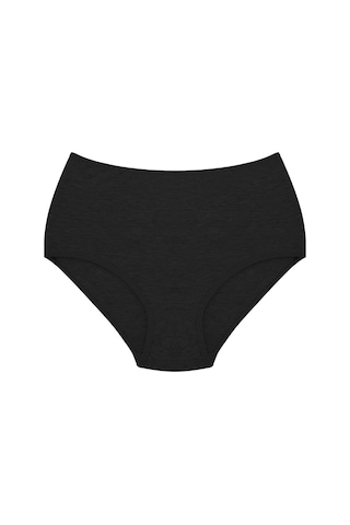 Kadın Yüksek Bel Pamuklu Slip Külot 3'lü Paket Renkli Esnek Kumaş Beyaz - Siyah - Ten