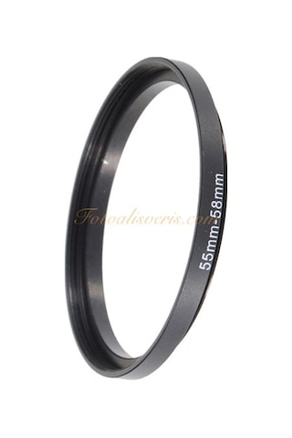 55Mm-58Mm Dönüştürücü Step Up Halka Adaptör 55-58Mm