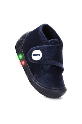 Kiko Kids Petri Günlük Işıklı Kız Bebek Ev Okul Kreş Panduf Lacivert Lacivert