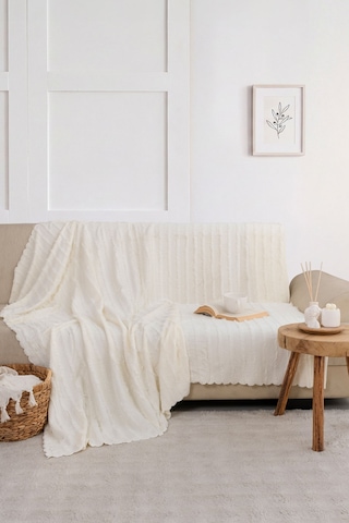 Elart Stil 170x215 Cm Koltuk Örtüsü Krem