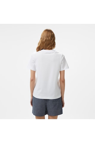 Nautica Kadın Beyaz Regular Fit Kısa Kollu T-shirt Düz 55v717t Beyaz