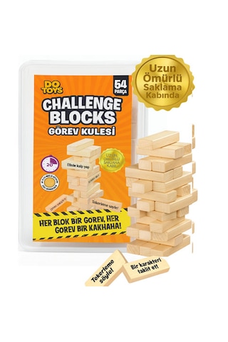 Challenge Jenga Blok Görev Kulesi 54 Parça Jenga