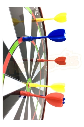 Hedefli 35 Cm Manyetik Dart Oyunu 6 Oklu Manyetik Tam Merkez Oyun