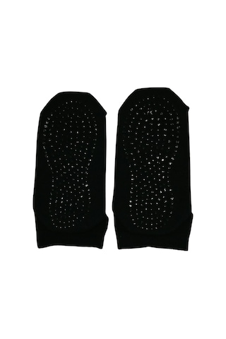 3 Çift Likralı Kaymaz Taban Abs Silikon Baskılı Spor Aktivite ve Hac Umre Tavaf Erkek Çorap Siyah