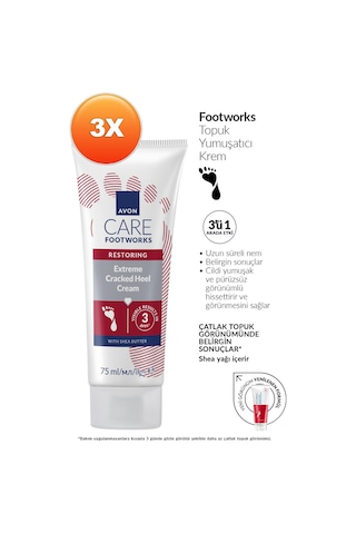 Footworks Topuk Yumuşatıcı Ayak Kremi 75ml Üçlü Paket