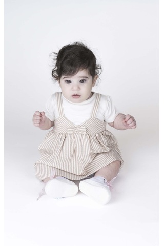 Best Kids Kız Bebek Çizgili Elbise 001