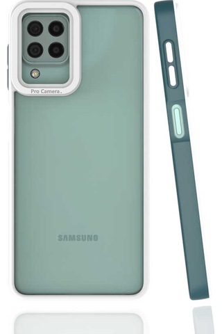 Galaxy A22 4G Kılıf Zore Mima Kenarları Renkli Silikon Kılıf