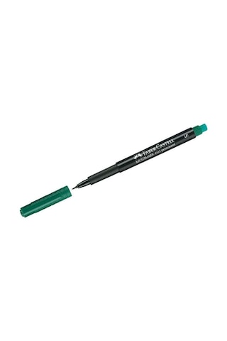 Faber-castell Süper İnce Uçlu S Yeşil Asetat Kalemi - Permanent, Silinmez, Suya Dayanıklı - 10 Adet Toptan Paket