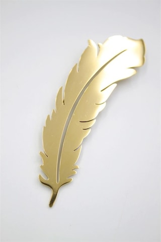 Çelik Tüy Broş - Altın Gümüş Rengi