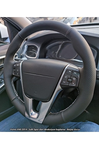 Volvo S60 2014 Araca Özel Direksiyon Kılıfı Soft Nokta Napa
