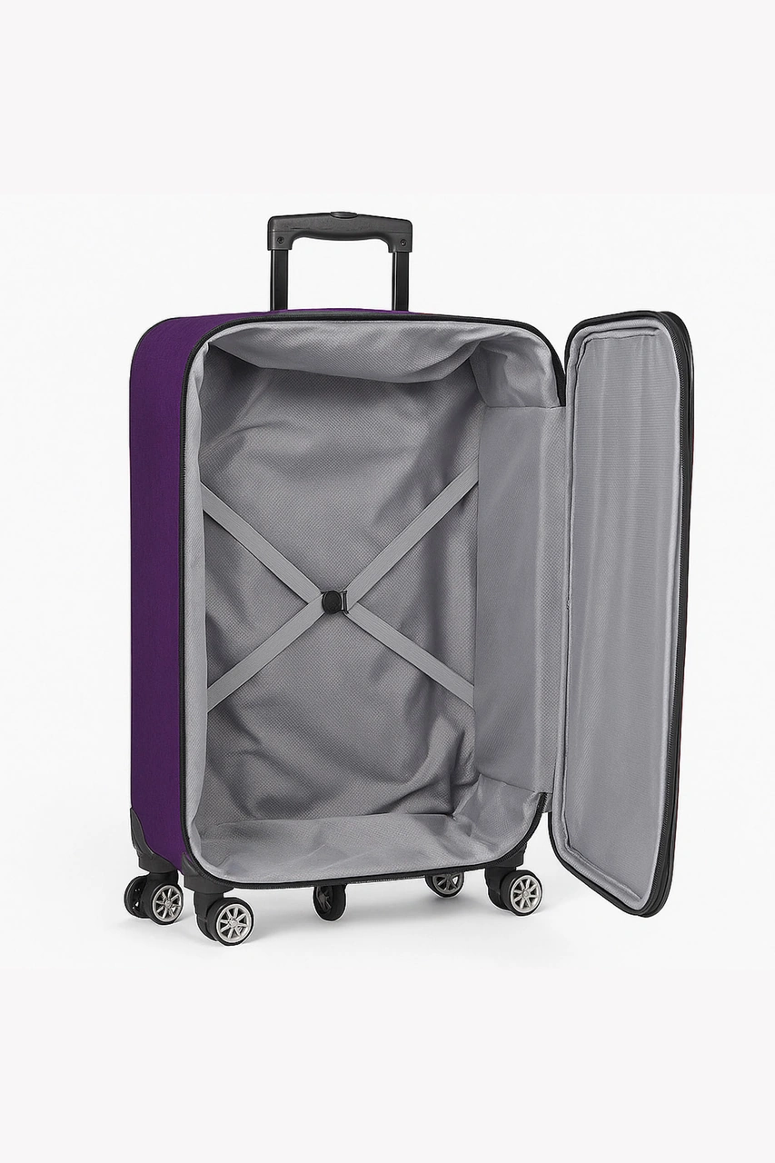 Louisiana Polo Battal Boy Bolonya Kumaş Valiz Mor 2308 Mor