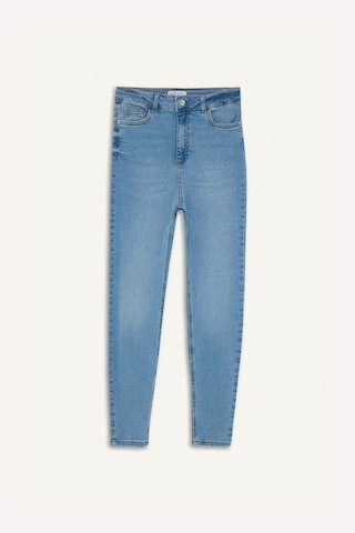 DeFacto Anna Skinny Fit Yüksek Bel Düz Paça Uzun Jean Taş Yıkama Pantolon D8181AX25SPNM85