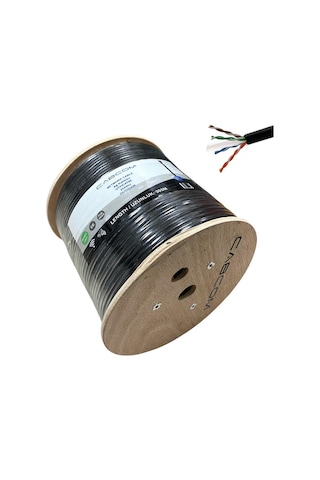 Cabcom Cat6 Utp-lzsh 23awg Dış Ortam Outdoor Kablo 305mt Siyah 305 Metre