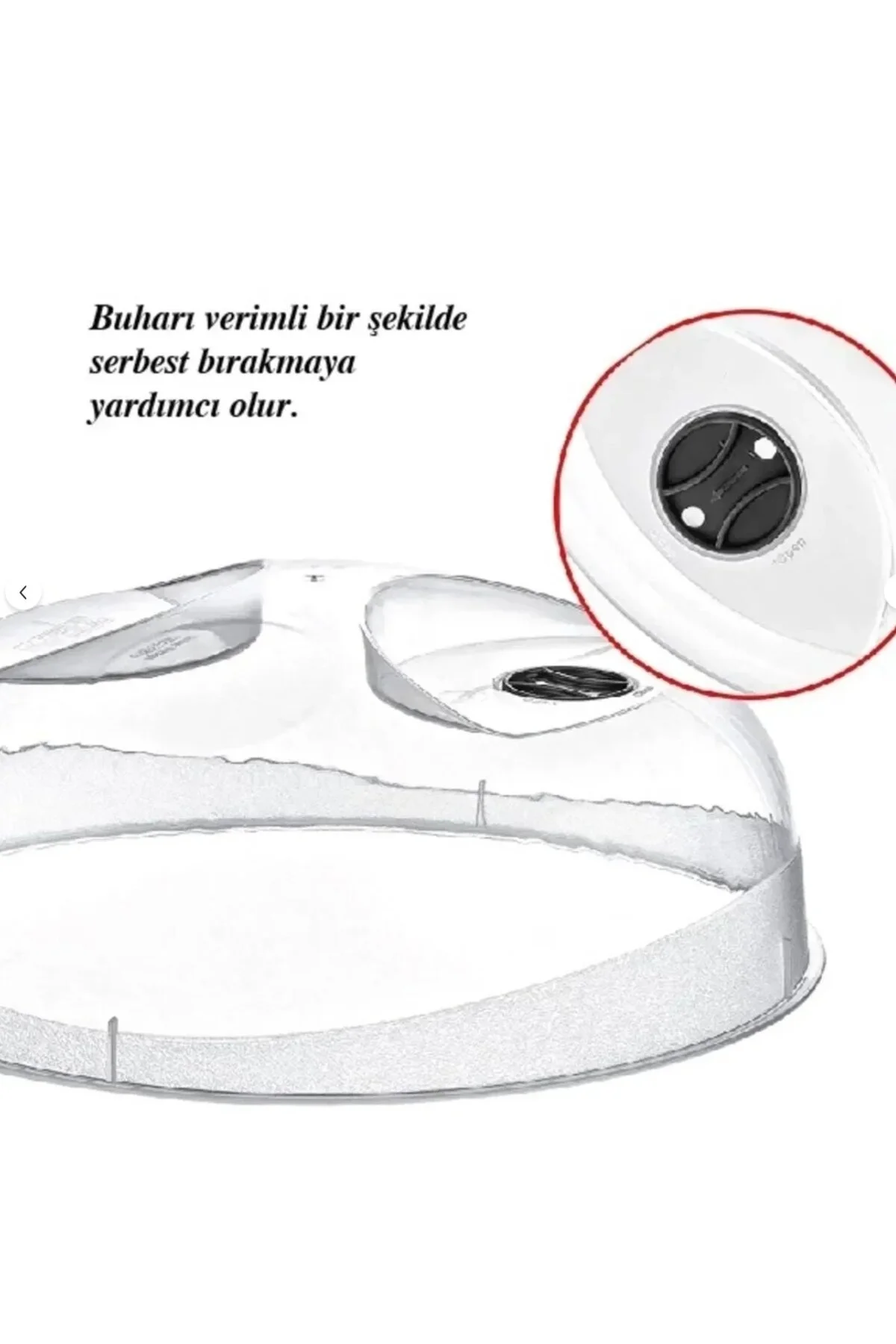 29 Cm Mikrodalga Fırın Kapağı Şeffaf