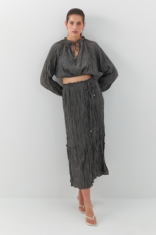 Kraş Dokulu Etek Takım Antrasit Antrasit