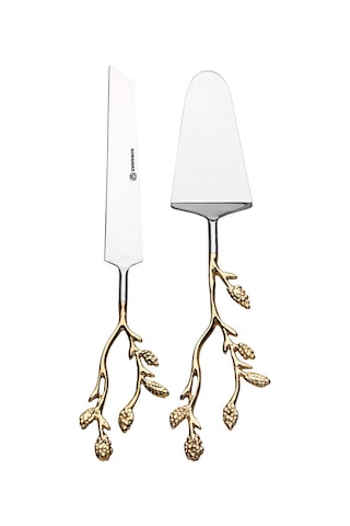 Korkmaz Flora 2 Parça Pasta Servis Seti A8735-6 Gri