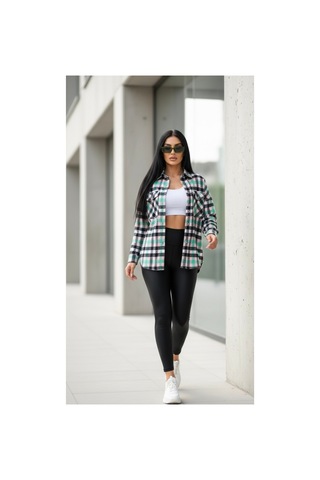 Polologin Butik Yeşil Somon Klasik Ve Şık Ekose Gömlek: Yeşil