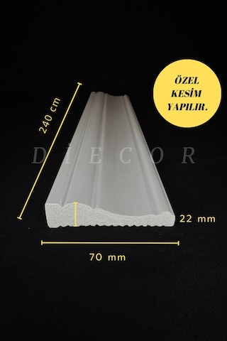 Diecor Dekoratif Boyanabilir 1 Adet 7 Cm Polistren Duvar Çıtası Beyaz 70 X 14 Model:xa237