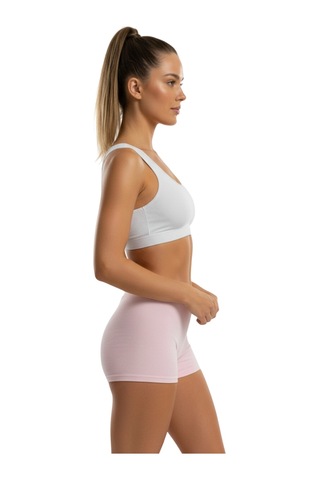 Sensu Kadın Tekli Fitilli Modal Şort Pembe Pembe