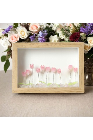 Homyl Dıy Çiçekler Gece Lambası, Başucu Masa Lambası Odun