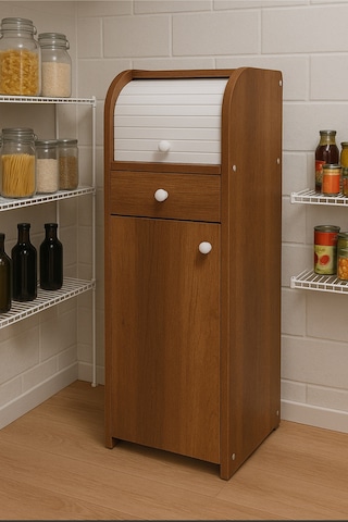 Zeta Çekmeceli Kiler & Ekmeklik Dolabı - Barok Ceviz Barok Ceviz