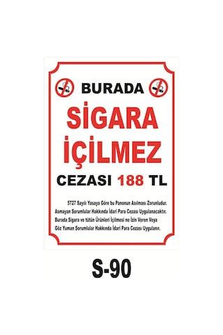Iş Güvenliği Pvc Dekota Uyarı - Ikaz Levhası Sigara Içilmez (125510804)