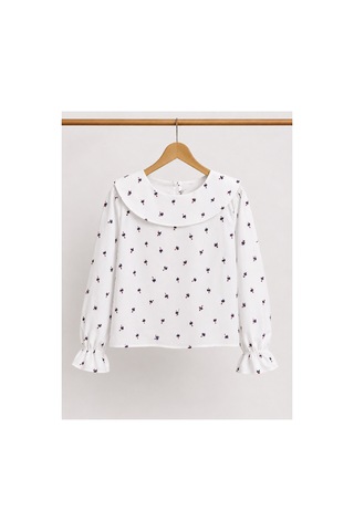 Angel&co. Girls Clothing Kız Çocuk Müsln Etek-pamuk Poplin Gömlek Takım Beyaz Beyaz