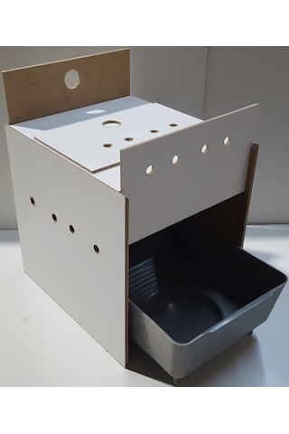 Muhabbet Yuvalik-çi̇ft Sürgülü - Plasti̇k Folluk -Ahşap Mdf Yuva
