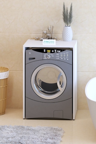 Pimdec Çamaşır-Kurutma Makinesi Alt Banyo Dolabı Beyaz
