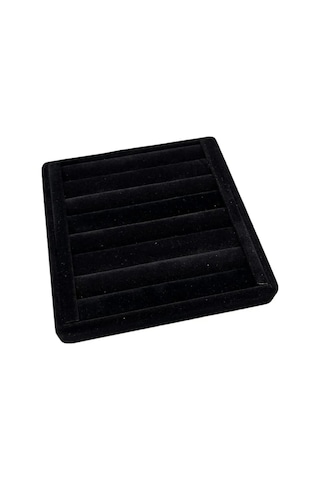 Yerli Üretim Süet Kumaş Siyah Renk 15 Cm / 15 Cm Yüzük Sergileme Standı Çok Renkli