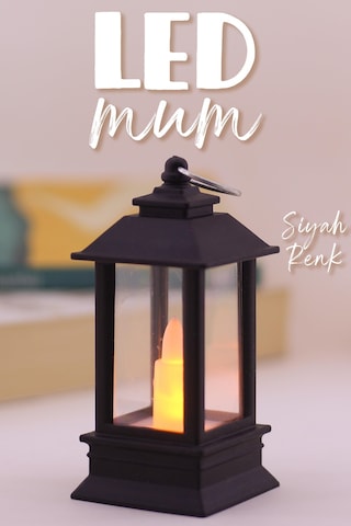 Led Mum Mini Dörtgen Tip Pil Dahil Dumansız Alev Ledli Yapay Dekoratif Mum Dekor Işığı Siyah Pt434 Siyah