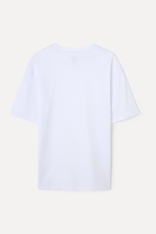 Mudo Erkek Erkek Beyaz Loose Fit Bisiklet Yaka T-shirt 1263446
