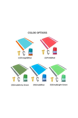 Xiyyadms 210x200cm Pembe-beyaz-kırmızı Desenli Taşınabilir Su Geçirmez Çadır Matı - Plaj, Piknik Ve Kamp İçin Pembe - Kırmızı