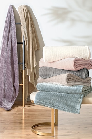 Puffy Trinity Çift Kişilik Wellsoft Battaniye - Antrasit