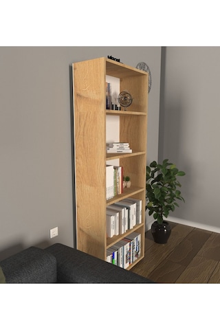 Modern 5 Raflı Kitaplık Dekoratif Kitaplık Rivoli