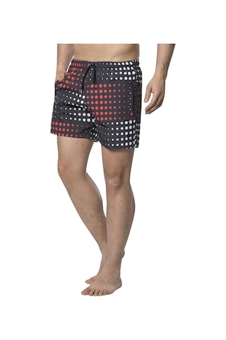 Crozwise Yuvarlak Desenli - Erkek Antrasit Deniz Şortu - 3148-06 Antrasit