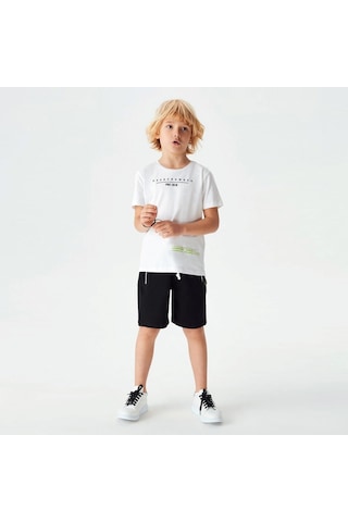 Xo Kids P-003937 Nk 62701 Erkek Fırst Şort 8-14 Yaş Antrasit - Yeşil