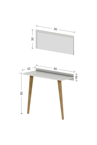 Bicabin Elegance Asia Iki Ayaklı  Dresuar Beyaz