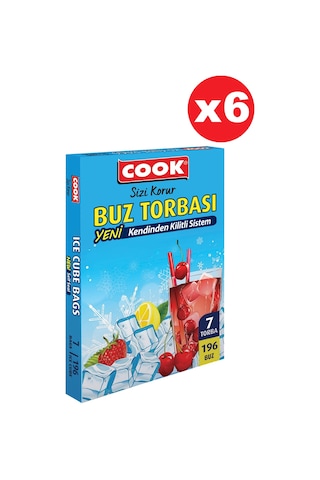 Cook Kendinden Kilitli Sistem Buz Torbası 7'li 6 Paket