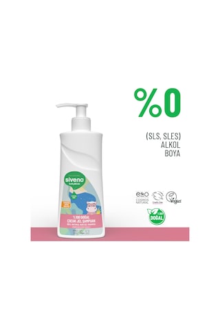 Siveno %100 Doğal Yenidoğan Bebek Çocuk Jel Şampuanı Saç ve Vücut Konak Önleyici 325 ml